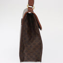 CELINE Macadam Canvas Hand Bag PVC Leather Brown Gold Auth ep12658-5