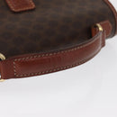CELINE Macadam Canvas Hand Bag PVC Leather Brown Gold Auth ep12658-7