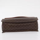 CELINE Macadam Canvas Hand Bag PVC Leather Brown Gold Auth ep12658-9