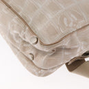CHANEL New Travel Line Hand Bag Canvas Leather 2way Pink Gold CC Auth ep12659-19