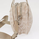CHANEL New Travel Line Hand Bag Canvas Leather 2way Pink Gold CC Auth ep12659-4