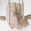 CHANEL New Travel Line Hand Bag Canvas Leather 2way Pink Gold CC Auth ep12659-5