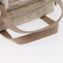 CHANEL New Travel Line Hand Bag Canvas Leather 2way Pink Gold CC Auth ep12659-8