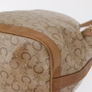 CELINE C Macadam Canvas Shoulder Bag PVC Beige Gold Auth ep12661-13