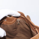 CELINE C Macadam Canvas Shoulder Bag PVC Beige Gold Auth ep12661-20