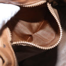 CELINE C Macadam Canvas Shoulder Bag PVC Beige Gold Auth ep12661-21