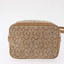 CELINE C Macadam Canvas Shoulder Bag PVC Beige Gold Auth ep12661-9