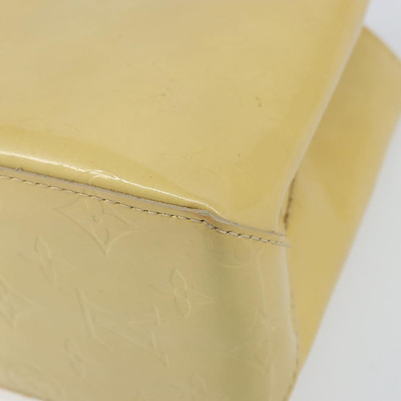 LOUIS VUITTON Monogram Vernis Reade PM Hand Bag Beige M91334 LV Auth ep12672