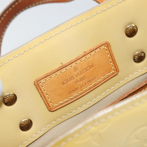LOUIS VUITTON Monogram Vernis Reade PM Hand Bag Beige M91334 LV Auth ep12672