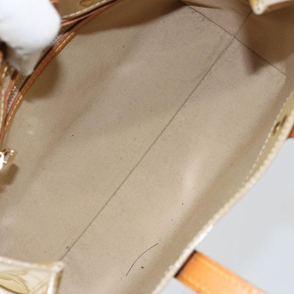 LOUIS VUITTON Monogram Vernis Reade PM Hand Bag Beige M91334 LV Auth ep12672