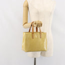 LOUIS VUITTON Monogram Vernis Reade PM Hand Bag Beige M91334 LV Auth ep12672-22