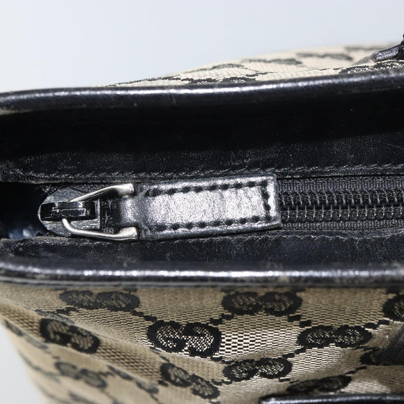 GUCCI GG Canvas Tote Bag Navy Silver 019 0426 2404 Auth ep12675