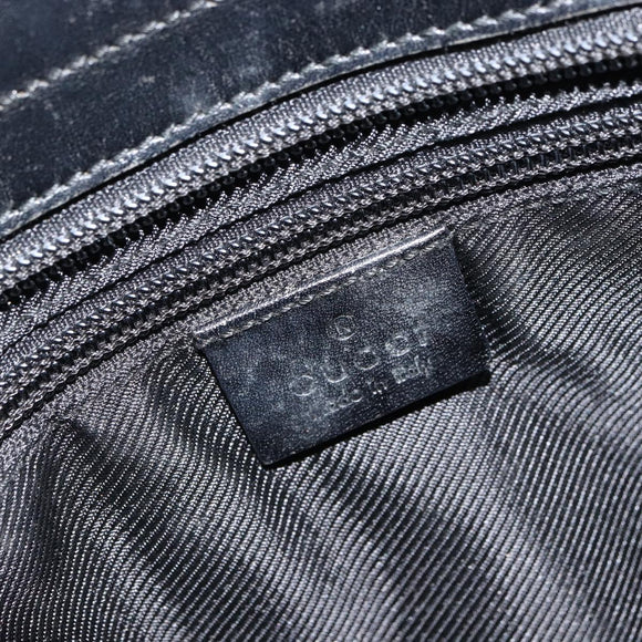 GUCCI GG Canvas Tote Bag Navy Silver 019 0426 2404 Auth ep12675