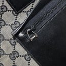 GUCCI GG Canvas Tote Bag Navy Silver 019 0426 2404 Auth ep12675-22