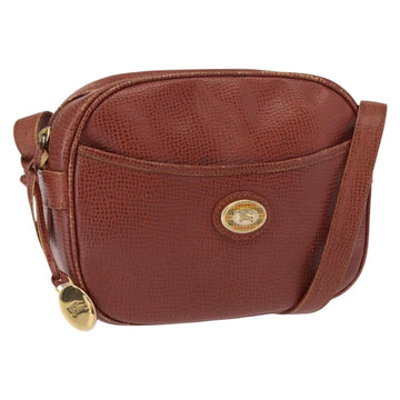 Burberrys Shoulder Bag Leather Brown Gold Auth ep12677