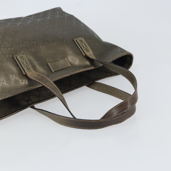 GUCCI GG implementation Tote Bag PVC Gold 211137 Auth ep12678