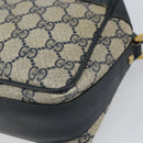 GUCCI GG Supreme Sherry Line Shoulder Bag PVC Navy Gold 001 56 0860 Auth ep12680-10