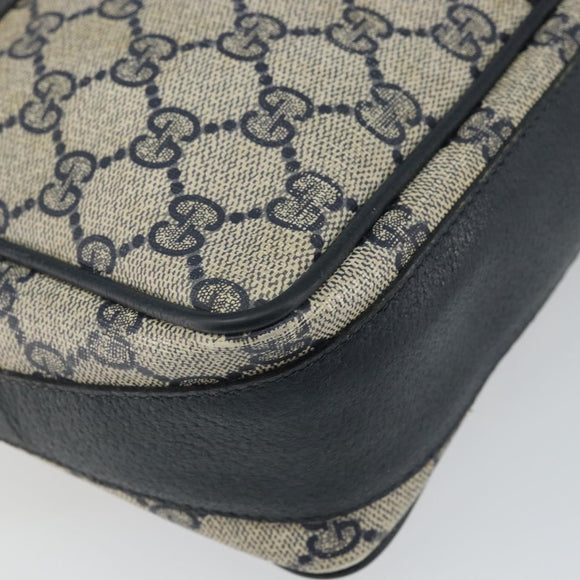 GUCCI GG Supreme Sherry Line Shoulder Bag PVC Navy Gold 001 56 0860 Auth ep12680