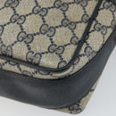 GUCCI GG Supreme Sherry Line Shoulder Bag PVC Navy Gold 001 56 0860 Auth ep12680-12