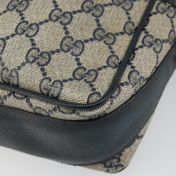 GUCCI GG Supreme Sherry Line Shoulder Bag PVC Navy Gold 001 56 0860 Auth ep12680