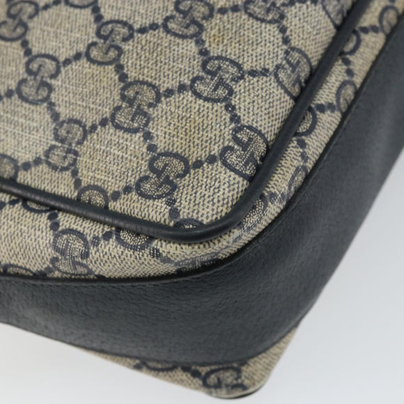 GUCCI GG Supreme Sherry Line Shoulder Bag PVC Navy Gold 001 56 0860 Auth ep12680