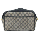 GUCCI GG Supreme Sherry Line Shoulder Bag PVC Navy Gold 001 56 0860 Auth ep12680-3