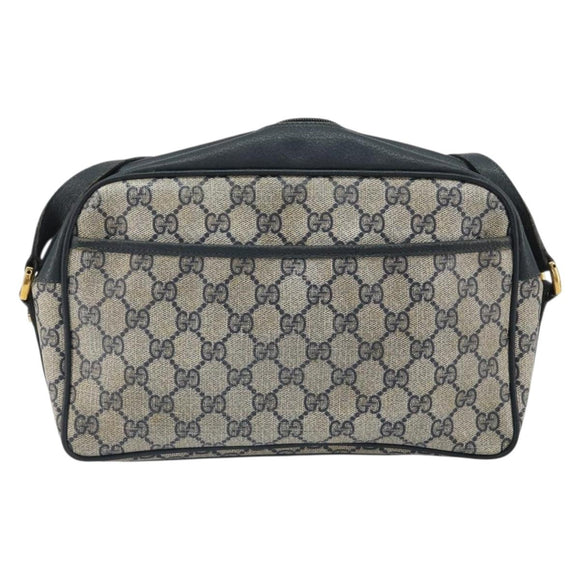 GUCCI GG Supreme Sherry Line Shoulder Bag PVC Navy Gold 001 56 0860 Auth ep12680