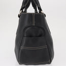 CELINE Boogie Hand Bag Leather Black Silver Auth ep12681-3