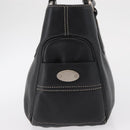 CELINE Boogie Hand Bag Leather Black Silver Auth ep12681-4