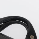 CELINE Boogie Hand Bag Leather Black Silver Auth ep12681-8