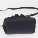 GUCCI Bamboo Hand Bag Suede 2way Navy Gold 007 1793 0238 Auth ep12682-11