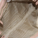 PRADA Tote Bag Nylon Leather Beige Silver Auth ep12684-18