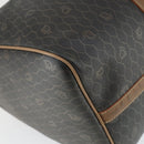 Christian Dior Honeycomb Canvas Boston Bag PVC Black Gold Auth ep12688-11