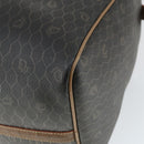 Christian Dior Honeycomb Canvas Boston Bag PVC Black Gold Auth ep12688-12