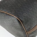 Christian Dior Honeycomb Canvas Boston Bag PVC Black Gold Auth ep12688-13