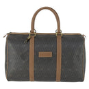 Christian Dior Honeycomb Canvas Boston Bag PVC Black Gold Auth ep12688-2
