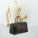 Christian Dior Honeycomb Canvas Boston Bag PVC Black Gold Auth ep12688-23
