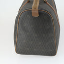 Christian Dior Honeycomb Canvas Boston Bag PVC Black Gold Auth ep12688-4