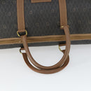 Christian Dior Honeycomb Canvas Boston Bag PVC Black Gold Auth ep12688-7