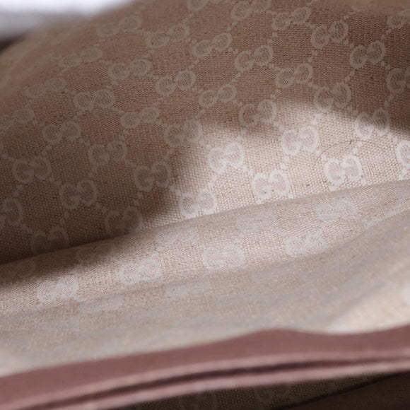 GUCCI Bamboo Hand Bag Leather 2way Pink Gold 308360 Auth ep12689