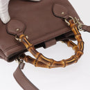 GUCCI Bamboo Hand Bag Leather 2way Pink Gold 308360 Auth ep12689-6
