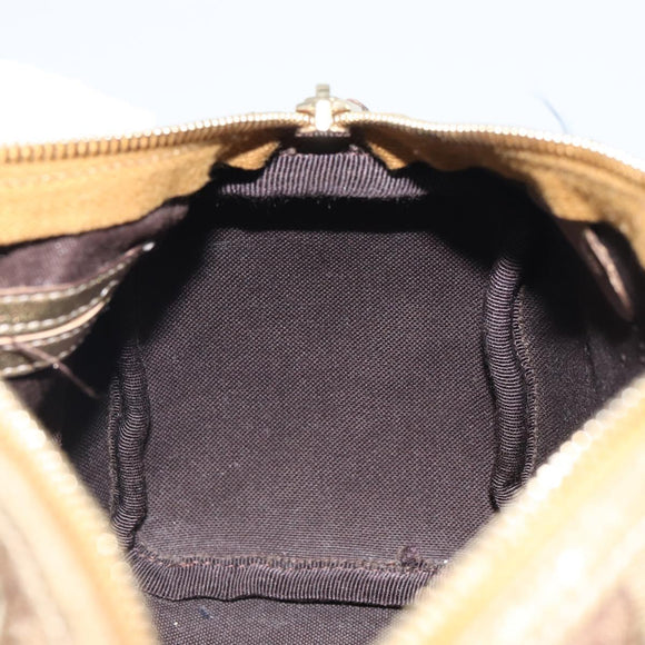 GUCCI GG Crystal Hand Bag Beige Gold 193604 Auth ep12691