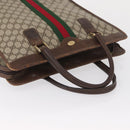 GUCCI GG Supreme Web Sherry Line Tote Bag PVC Beige Gold 010 378 Auth ep12692-6