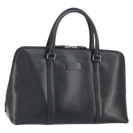 GUCCI Hand Bag Leather Black Silver 114537 Auth ep12699