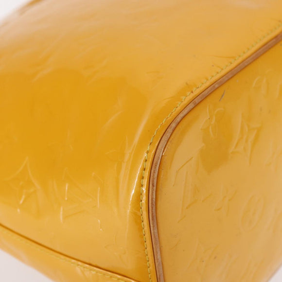 LOUIS VUITTON Monogram Vernis Houston Hand Bag Jaune M91121 LV Auth ep12703