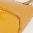 LOUIS VUITTON Monogram Vernis Houston Hand Bag Jaune M91121 LV Auth ep12703-14