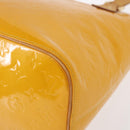 LOUIS VUITTON Monogram Vernis Houston Hand Bag Jaune M91121 LV Auth ep12703-16