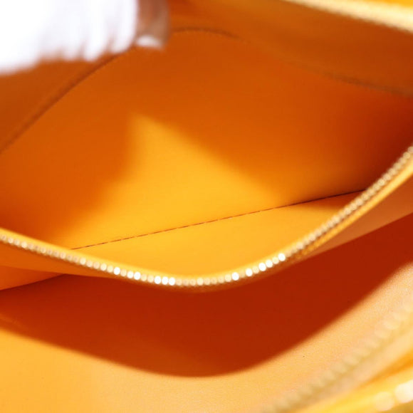 LOUIS VUITTON Monogram Vernis Houston Hand Bag Jaune M91121 LV Auth ep12703