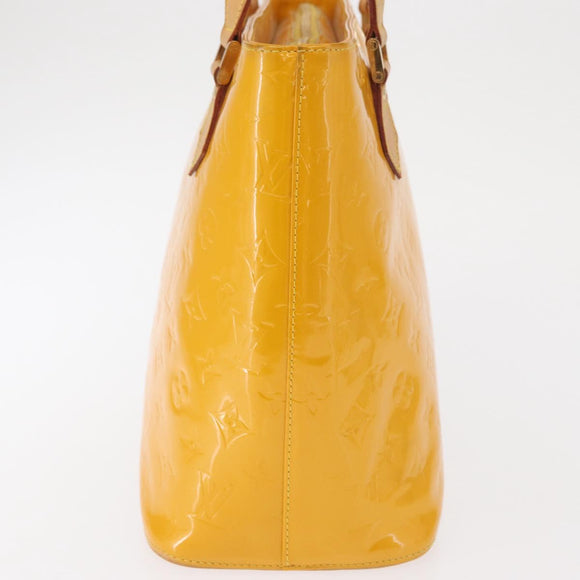 LOUIS VUITTON Monogram Vernis Houston Hand Bag Jaune M91121 LV Auth ep12703