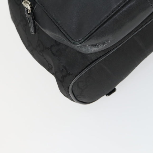 GUCCI GG Canvas Backpack Black Silver 003 0245 Auth ep12708